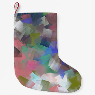 Petite Chaussette De Noël Cubes Abstraits