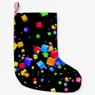 Petite Chaussette De Noël Cubes colorés 2