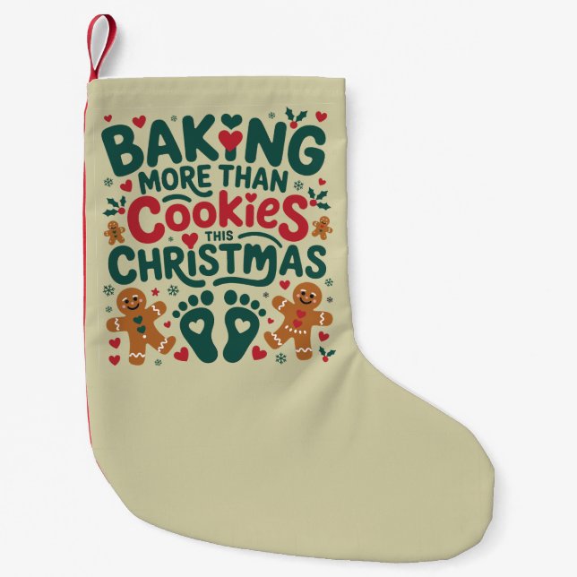 Petite Chaussette De Noël Cuire plus que des biscuits ce Noël Grossesse  (Devant)