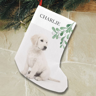 Petite Chaussette De Noël Custom Name Pet Dog Photo Christmas Holiday