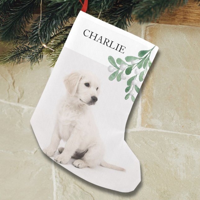 Petite Chaussette De Noël Custom Name Pet Dog Photo Christmas Holiday (Créateur téléchargé)