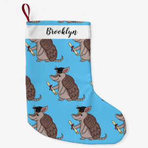 Petite Chaussette De Noël Cute armadillo avec dessin animé de la casquette d