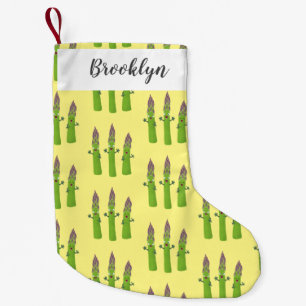 Petite Chaussette De Noël Cute asperges chantant un trio végétal dessin anim