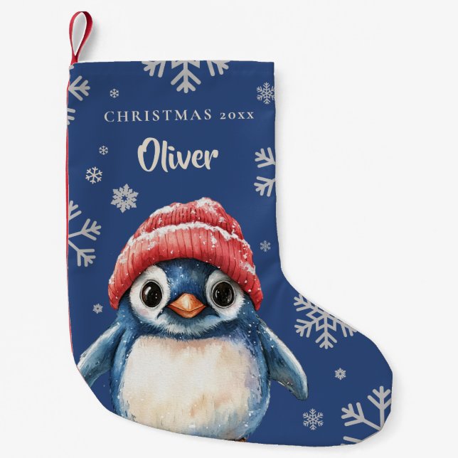 Petite Chaussette De Noël Cute Christmas Penguin (Devant)