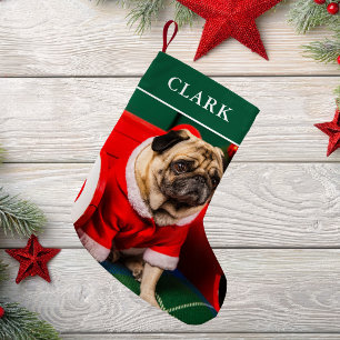 Petite Chaussette De Noël Cute Funny Chien Chien Chien Chiot Animal de compa