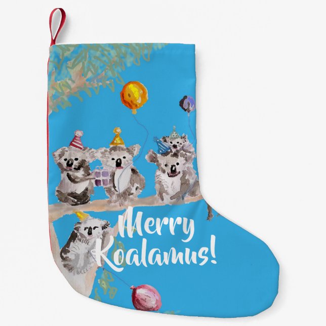 Petite Chaussette De Noël Cute Koala Merry Koalamus Christmas Stocking (Devant)