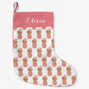 Petite Chaussette De Noël Cute pain d'épices Stockage de Noël