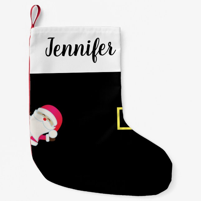 Petite Chaussette De Noël Cute Père Noël Boot Christmas Stocker (Devant)