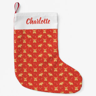 Petite Chaussette De Noël Cute Simple joyeux Noël caricature patte de rennes