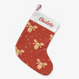 Petite Chaussette De Noël Cute Simple joyeux Noël caricature patte de rennes