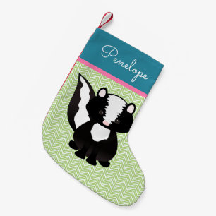 Petite Chaussette De Noël Cute Skunk Dans Pastels Personnalisé
