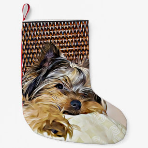 Petite Chaussette De Noël Cute Teacup Yorkie Yorkshire Terrier Art numérique
