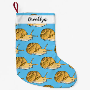 Petite Chaussette De Noël Cute yellow snail cartoon