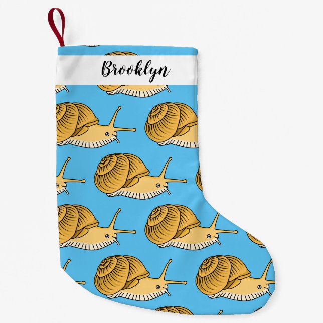 Petite Chaussette De Noël Cute yellow snail cartoon (Devant)