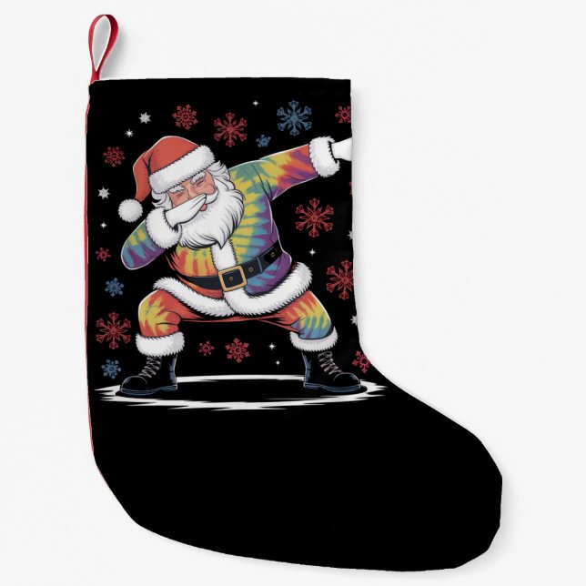 Petite Chaussette De Noël Dabbing Noël Santa Pull de Noël Ugly Christmas Xma (Devant)
