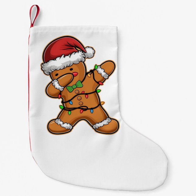 Petite Chaussette De Noël Dabing pain d'épices arbre Noël léger (Devant)