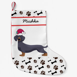 Petite Chaussette De Noël Dachshund Chien Noël Avec Nom De Chien Personnali