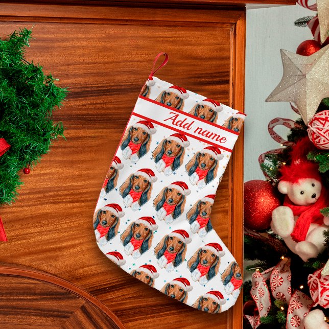 Petite Chaussette De Noël Dachshund Chien race Noël (Créateur téléchargé)