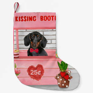 Petite Chaussette De Noël Dachshund Chien Valentine's Day Kissing Booth
