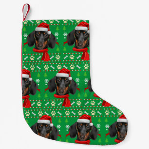 Petite Chaussette De Noël Dachshund Chien Vilain Noël