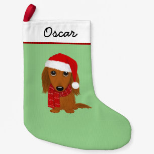 Petite Chaussette De Noël Dachshund Père Noël mignon Wiener Chien