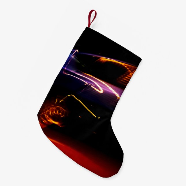 Petite Chaussette De Noël danse de voiture violette (Devant (Accrochage))