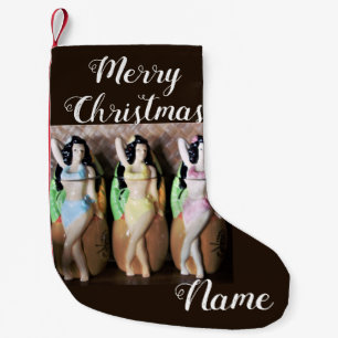 Petite Chaussette De Noël Danseuses hawaïennes Hula Thunder_Cove