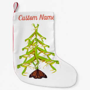 Petite Chaussette De Noël De bas étrange de Noël d'arbre de mante de priè