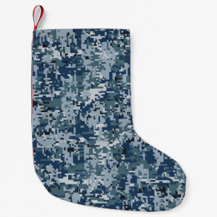 Petite Chaussette De Noël Décor Camouflage numérique de la Marine