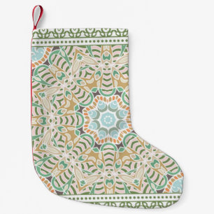 Petite Chaussette De Noël Décor coloré sur arrière - plan blanc,