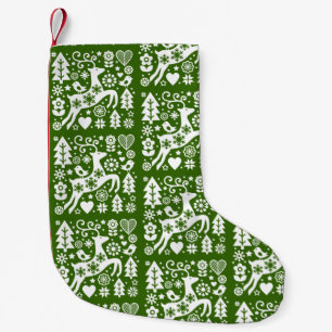 Petite Chaussette De Noël Décor traditionnel nordique de Noël