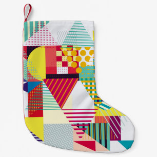 Petite Chaussette De Noël Décoratif géométrique, abstrait motif sans couture