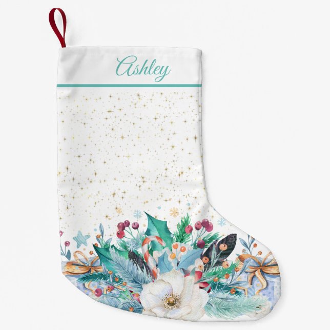 Petite Chaussette De Noël décoration de Noël festive (Devant)