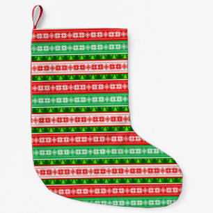 PETITE CHAUSSETTE DE NOËL DÉCORATIONS DE NOËL DESIGN ROUGE BLANC VERT