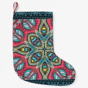 Petite Chaussette De Noël Decorative colorful ornament on a black background