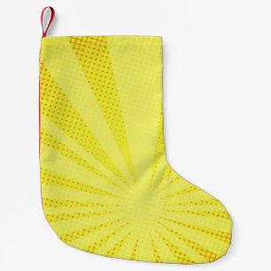 Petite Chaussette De Noël dégradé arrière - plan jaune rétro