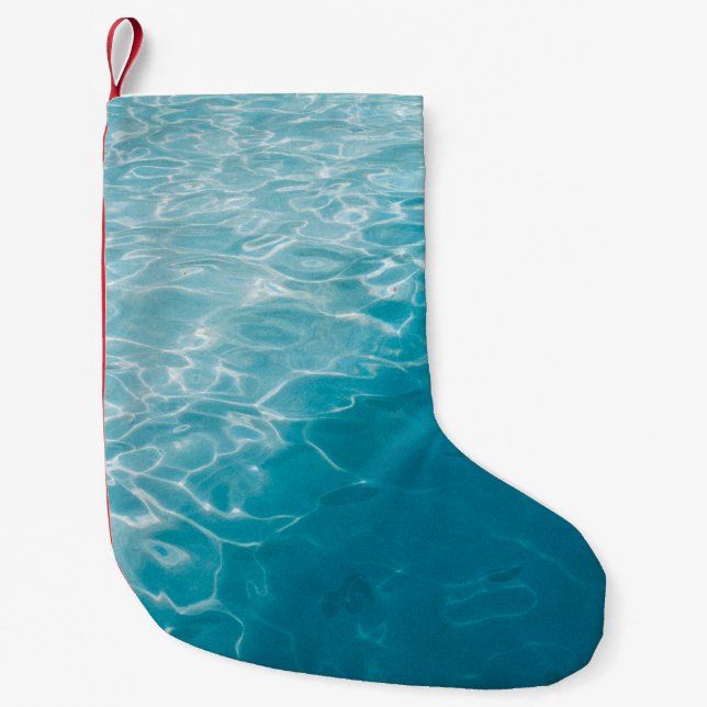 Petite Chaussette De Noël Dégradé bleu (Devant)