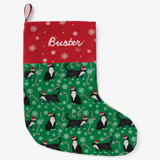 Petite Chaussette De Noël Dénomination de chat personnalisée Stockage de tux