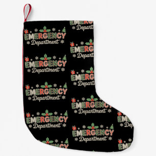 Petite Chaussette De Noël Département d'urgence Noël infirmière Père Noël Cr