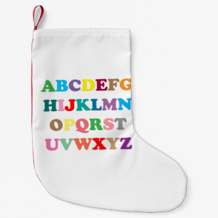 Petite Chaussette De Noël Des lettres colorées d'ABC