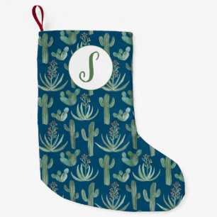 Petite Chaussette De Noël Desert Saguaro Cactus Succulents Motif PERSONNALIS