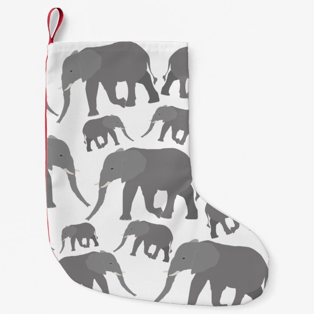 Petite Chaussette De Noël Design éléphant (Devant)