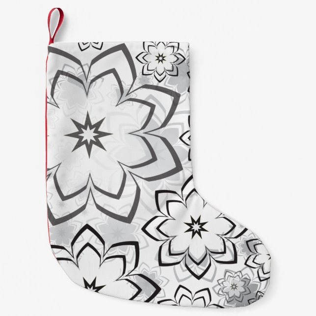 Petite Chaussette De Noël Design floral 11 (Devant)