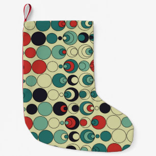 Petite Chaussette De Noël Design motif Abstrait géométrique et transparent.