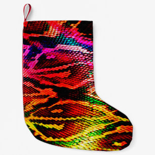 Petite Chaussette De Noël Design motif coloré vif avec un abstrait