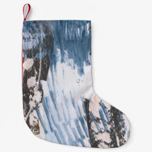 Petite Chaussette De Noël Design peint à la main. Style artistique unique. R