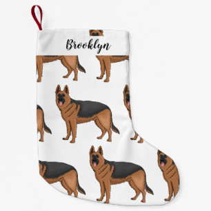 Petite Chaussette De Noël dessin de berger allemand
