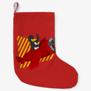 Petite Chaussette De Noël Dessin de pingouin volant petit stockage de noël