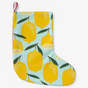 Petite Chaussette De Noël Dessins de citron, motif vintage tendance.