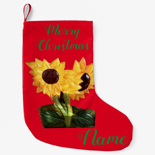 Petite Chaussette De Noël Deux Plantes de tournesol Potable Thunder_Cove (Devant)